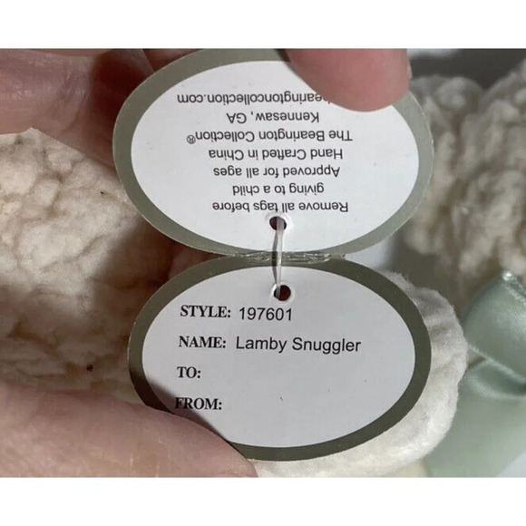 Set Of 3‎ Bearington Baby Lamby Lambykin Snuggler Rattle Stuffed Animal NEW - Picture 6 of 7